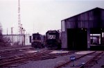 SOU 3932 & NS 6598 sit behind the enginehouse in Glenwood Yard